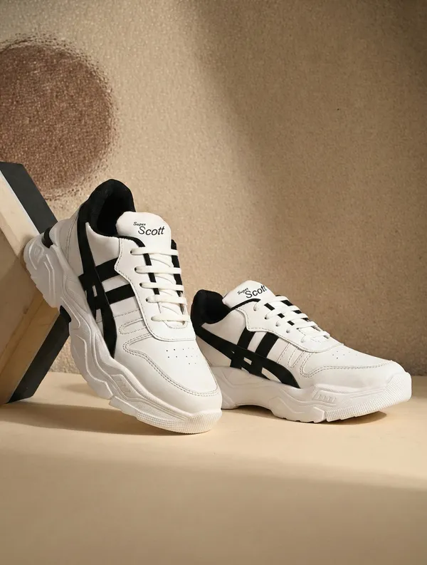 Black_White_Synthetic_Leather_Sport_Shoe_For_Men