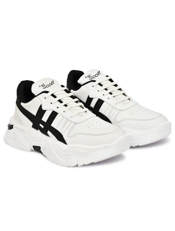 Black_White_Synthetic_Leather_Sport_Shoe_For_Men