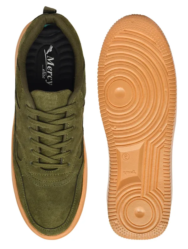 Army_Green_Leather_Sneaker_For_Men