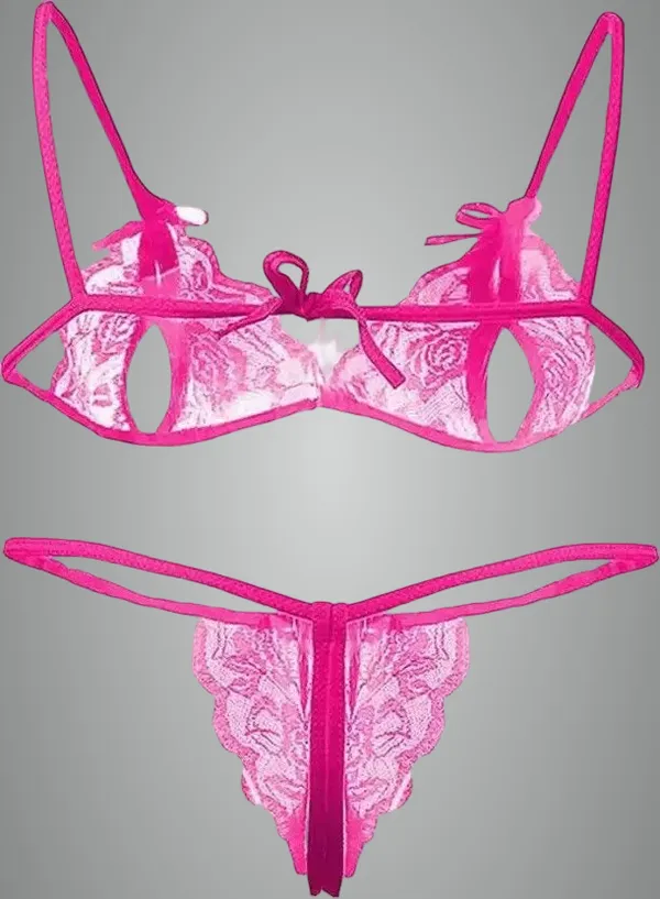 Pink_Net_Self_Design_Babydoll_Lingerie_For_Women