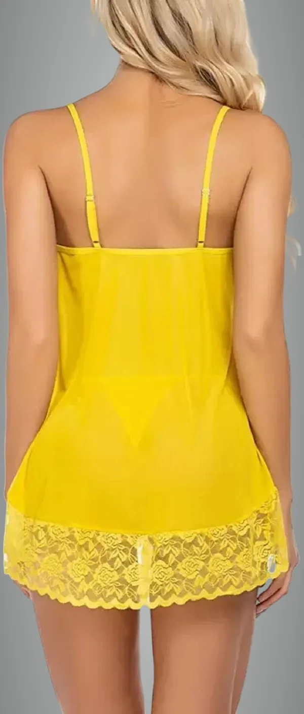 Yellow_Lace_Lycra_Blend_Self_Design_Babydoll_Lingerie_For_Women