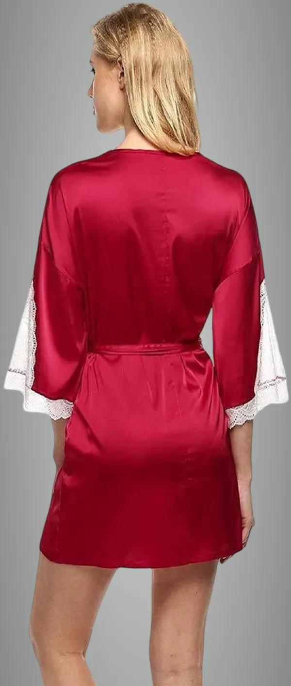 Maroon_Lace_Satin_Blend_Solid_Babydoll_Lingerie_For_Women