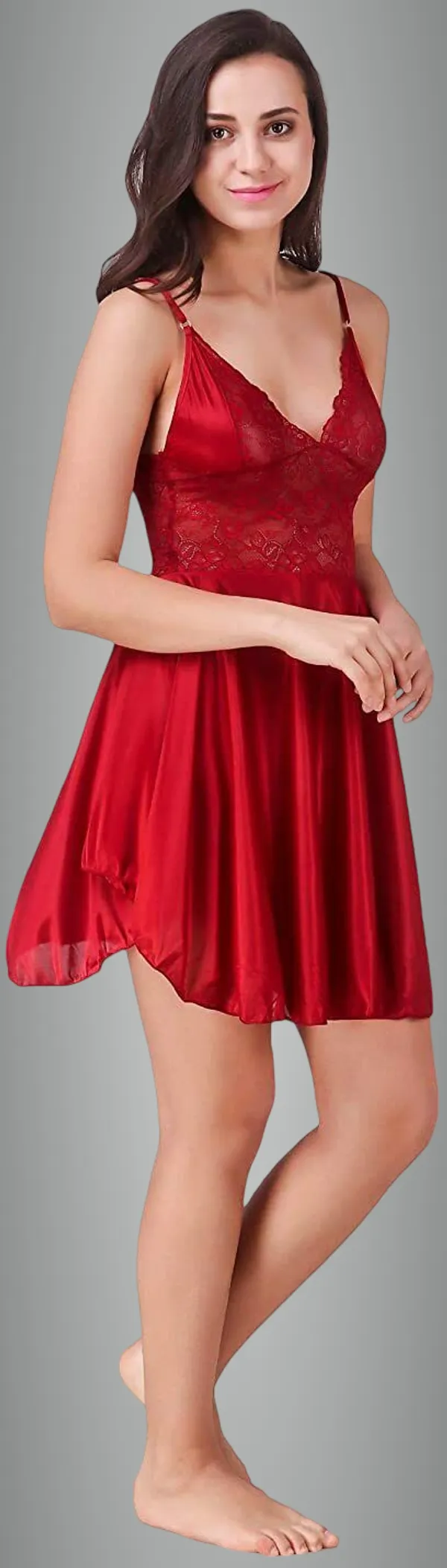 Maroon_Lace_Net_Self_Design_Babydoll_Lingerie_For_Women