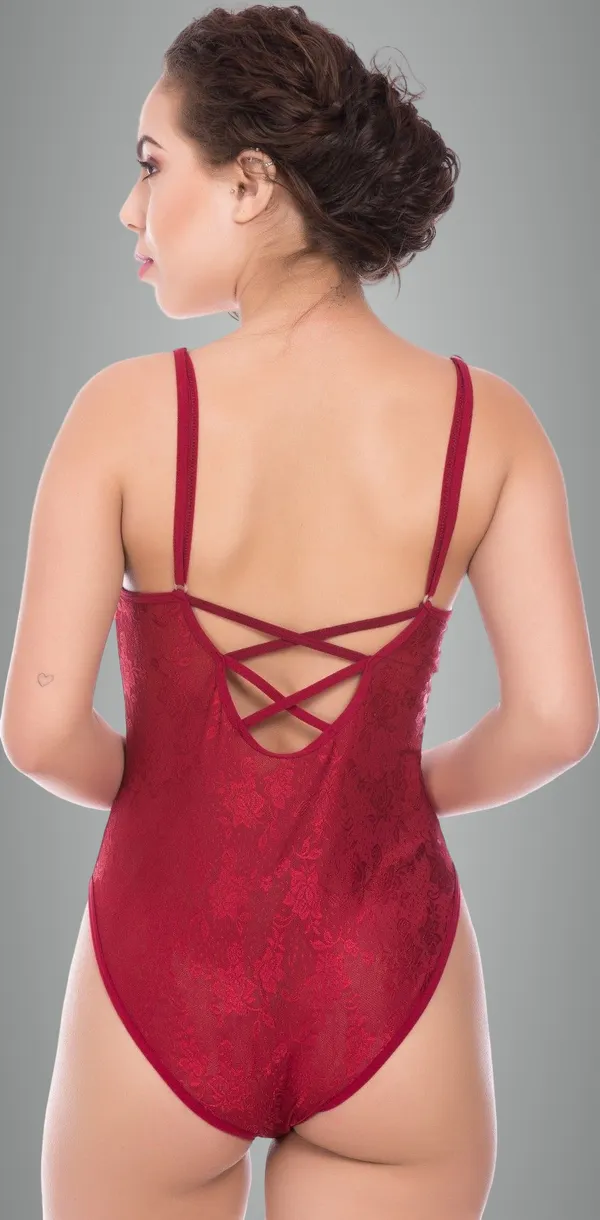 Maroon_Net_Lace_Embroidered_Babydoll_Lingerie_For_Women