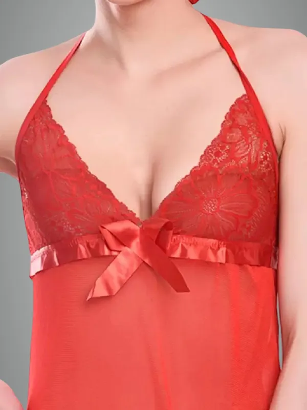 Red_Net_Cotton_Satin_Blend_Lace_Solid_Babydoll_Lingerie_For_Women