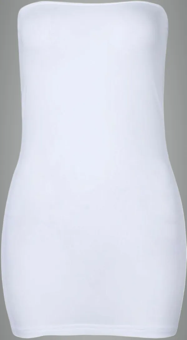 White_Lace_Net_Solid_Babydoll_Lingerie_For_Women