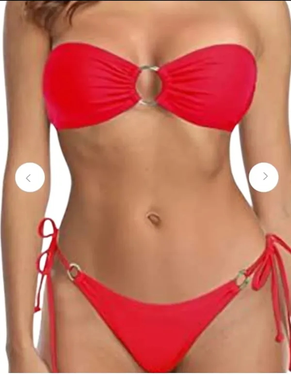Product_Titles__Women's_Red_Solid_Strapless_Bikini_Set_with_Metallic_Ring_Accent__Stylish_Red_Two-Piece_Swimsuit_-_Off-Shoulder_Tie-Back_Top_&_Side-Tie_Bottoms__Red_Metal_Ring_Detailed_Strapless_Bikini_Set_for_Women_Beachwear_&_Poolside