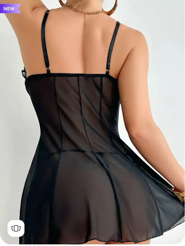 Women's_Babydoll_Lace_Chemise_Lingerie_Nightgowns_V-Neck_Full_Slips_Sleepwear_Mini_Teddy_Night_Dress_Nighty_Gift_for_Bridal’s_on_Honeymoon_and_Anniversary