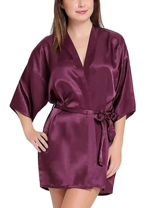 Women's_Satin_Solid_Short_Night_Robe_with_Waist_Tie_|_Wine_Purple_Satin_Nightwear_Kimono_Bathrobe_Premium_Wine_Purple_Satin_Robe_for_Women_–_Short_Kimono_Style_Nightdress_with_Belt_Women_Wine_Purple_Satin_Nighty_Robe_|_Lightweight_Short_Nightwear_Set
