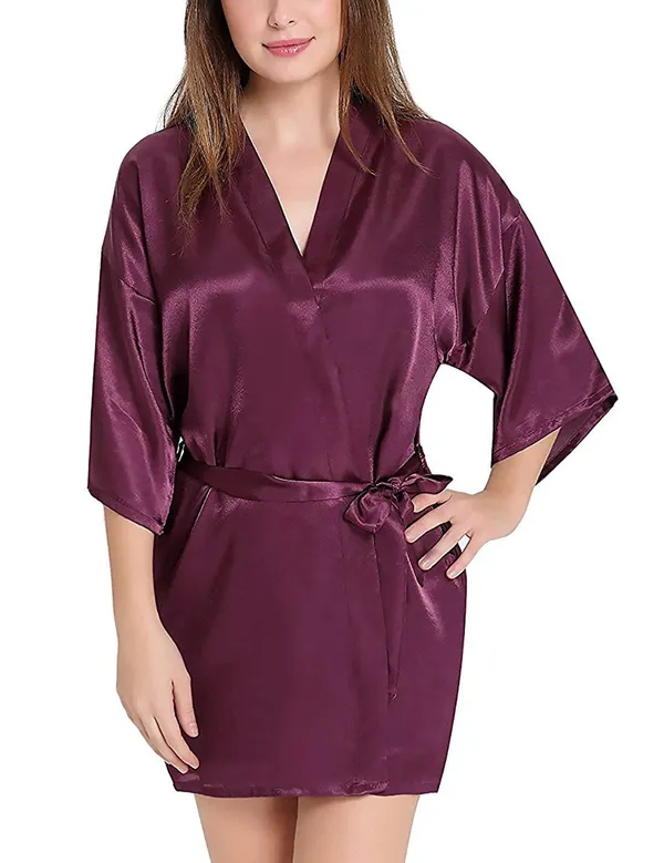 Women's_Satin_Solid_Short_Night_Robe_with_Waist_Tie_|_Wine_Purple_Satin_Nightwear_Kimono_Bathrobe_Premium_Wine_Purple_Satin_Robe_for_Women_–_Short_Kimono_Style_Nightdress_with_Belt_Women_Wine_Purple_Satin_Nighty_Robe_|_Lightweight_Short_Nightwear_Set