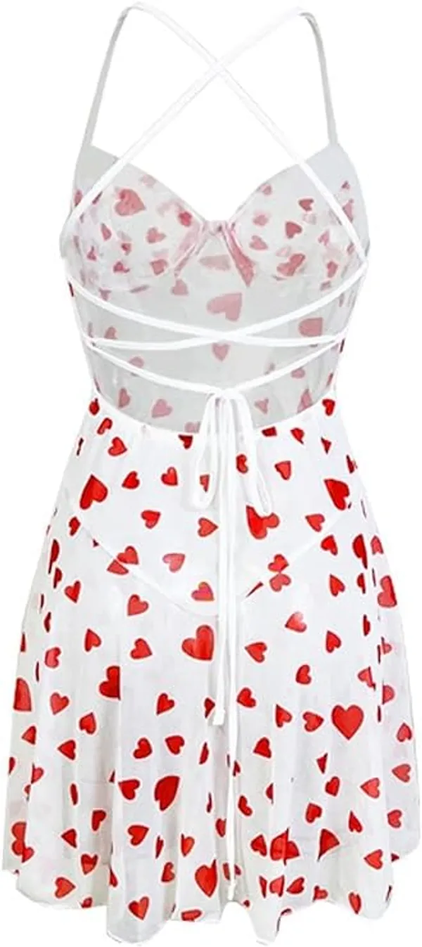 Women’s_Sheer_Heart_Print_Babydoll_Nightwear_Dress_|_Transparent_Mesh_Mini_Sleepwear_with_Bow_|_Romantic_Lingerie_for_Women