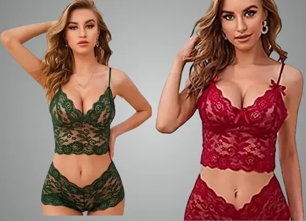 Maroon_And_Green_Net_Saniya_Self_Design_Babydoll_Lingerie_Combo_For_Women