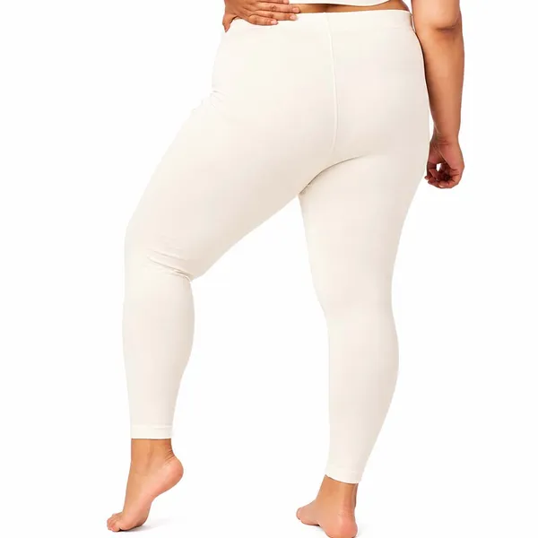 Cream_Ankle_Leggings_Cotton_For_Women