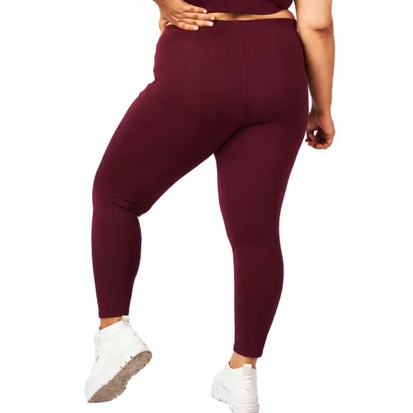 Maroon_Ankle_Leggings_Cotton_For_Women