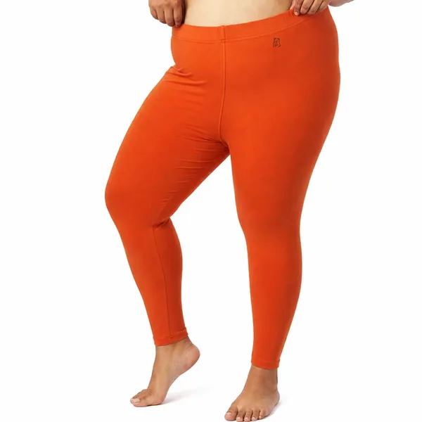Bright_Orange_Ankle_Leggings_Cotton_For_Women