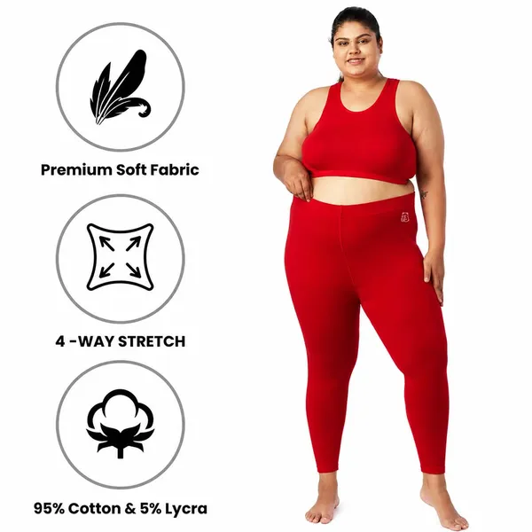 Red_Ankle_Leggings_Cotton_For_Women