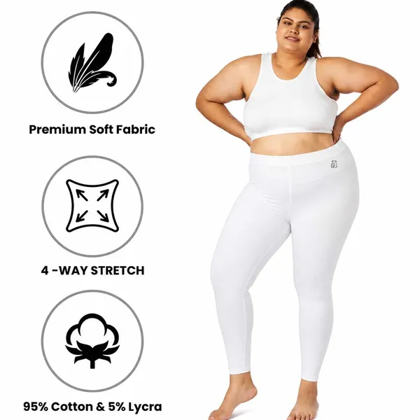 White_Ankle_Leggings_Cotton_For_Women