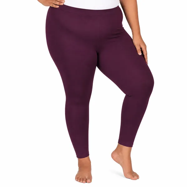 Wine_Ankle_Leggings_Cotton_For_Women
