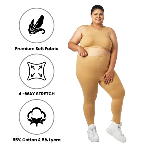 Bigtees_Women'S_Cotton_Churidar_Full_Length_Leggings_|_Stretchable_&_Comfortable_|_Sizes_L_To_10Xl