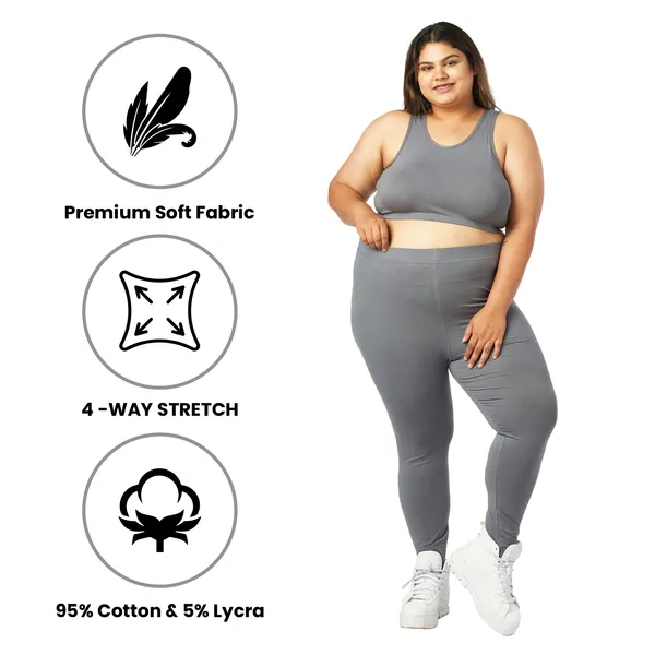 Bigtees_Women'S_Cotton_Churidar_Full_Length_Leggings_|_Stretchable_&_Comfortable_|_Sizes_L_To_10Xl