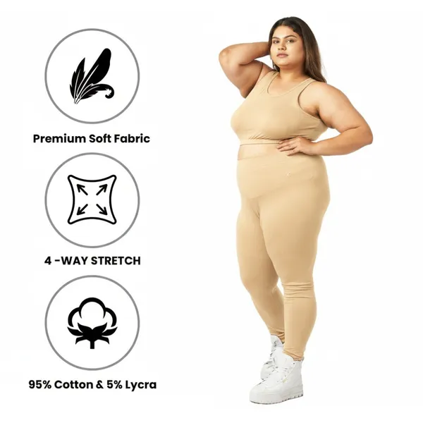 Bigtees_Women'S_Cotton_Churidar_Full_Length_Leggings_|_Stretchable_&_Comfortable_|_Sizes_L_To_10Xl