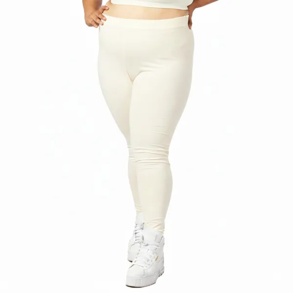 Cream_Churidar_Leggings_Cotton_For_Women