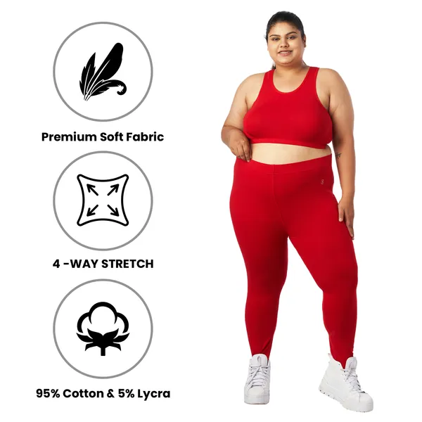Bigtees_Women'S_Cotton_Churidar_Full_Length_Leggings_|_Stretchable_&_Comfortable_|_Sizes_L_To_10Xl