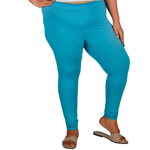 Blue_Churidar_Leggings_Cotton_For_Women