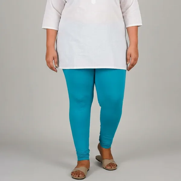 Blue_Churidar_Leggings_Cotton_For_Women