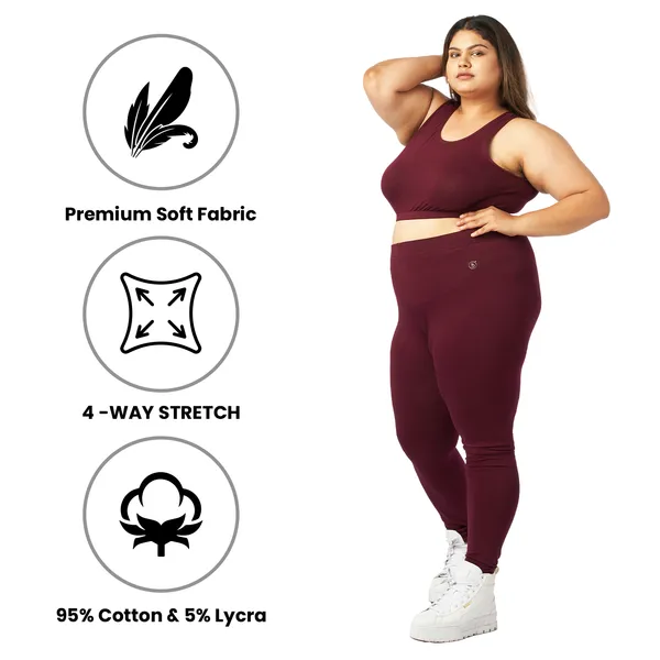 Bigtees_Women'S_Cotton_Churidar_Full_Length_Leggings_|_Stretchable_&_Comfortable_|_Sizes_L_To_10Xl