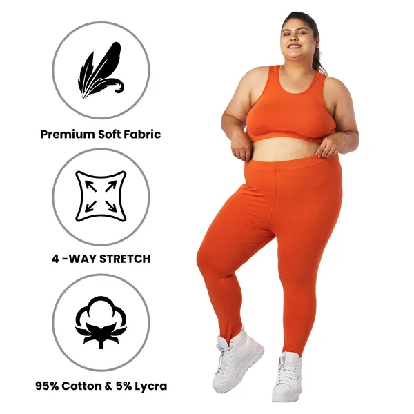 Bigtees_Women'S_Cotton_Churidar_Full_Length_Leggings_|_Stretchable_&_Comfortable_|_Sizes_L_To_10Xl