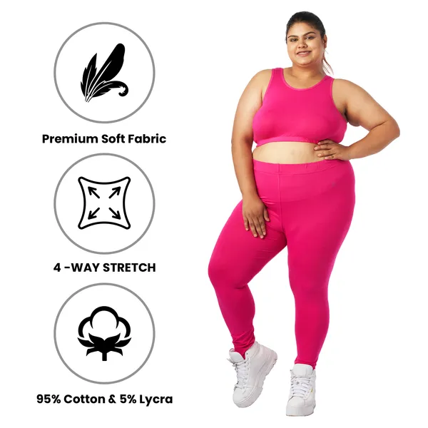 Bigtees_Women'S_Cotton_Churidar_Full_Length_Leggings_|_Stretchable_&_Comfortable_|_Sizes_L_To_10Xl