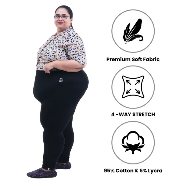 Bigtees_Women'S_Cotton_Churidar_Full_Length_Leggings_|_Stretchable_&_Comfortable_|_Sizes_L_To_10Xl