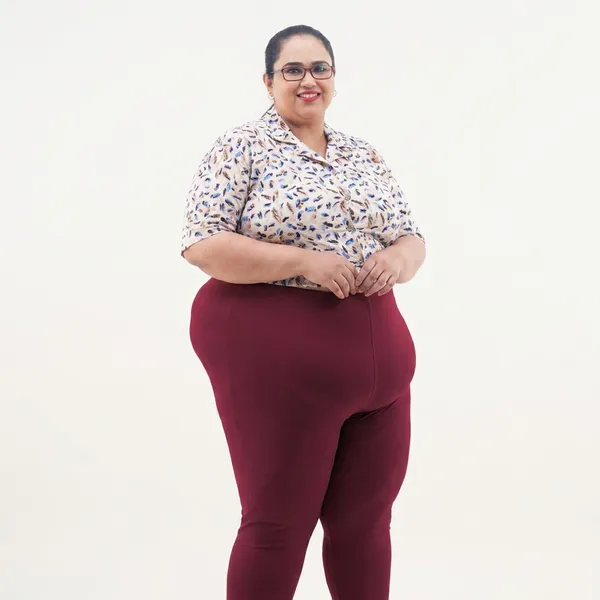 Maroon_Churidar_Leggings_Cotton_For_Women