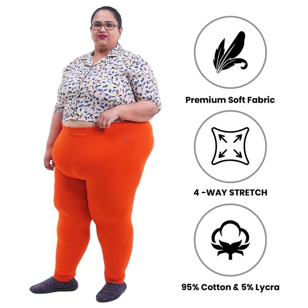 Bigtees_Women'S_Cotton_Churidar_Full_Length_Leggings_|_Stretchable_&_Comfortable_|_Sizes_L_To_10Xl