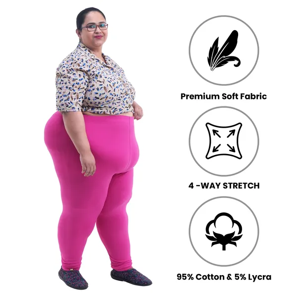Bigtees_Women'S_Cotton_Churidar_Full_Length_Leggings_|_Stretchable_&_Comfortable_|_Sizes_L_To_10Xl