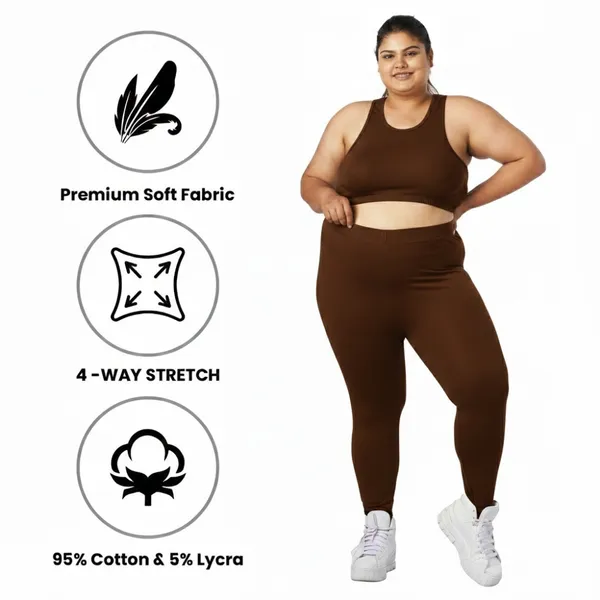 Bigtees_Women'S_Cotton_Churidar_Full_Length_Leggings_|_Stretchable_&_Comfortable_|_Sizes_L_To_10Xl