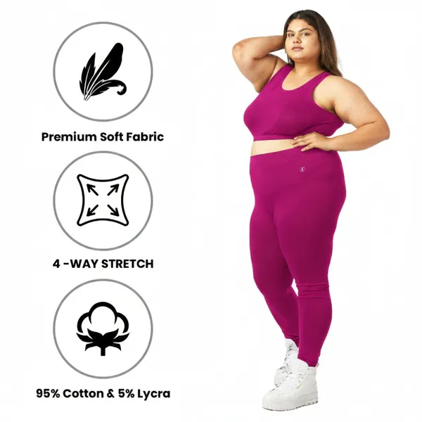 Bigtees_Women'S_Cotton_Churidar_Full_Length_Leggings_|_Stretchable_&_Comfortable_|_Sizes_L_To_10Xl