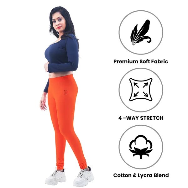 Bigtees_Women'S_Cotton_Churidar_Full_Length_Leggings_|_Stretchable_&_Comfortable_|_Sizes_L_To_10Xl