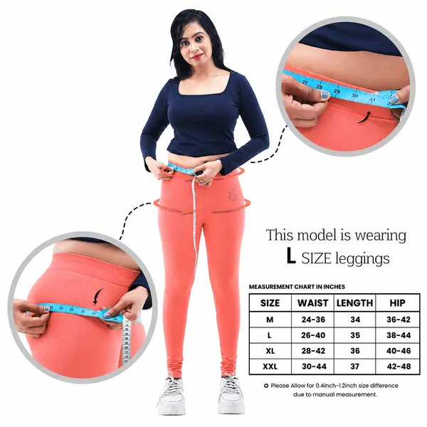 Bigtees_Women'S_Cotton_Churidar_Full_Length_Leggings_|_Stretchable_&_Comfortable_|_Sizes_L_To_10Xl