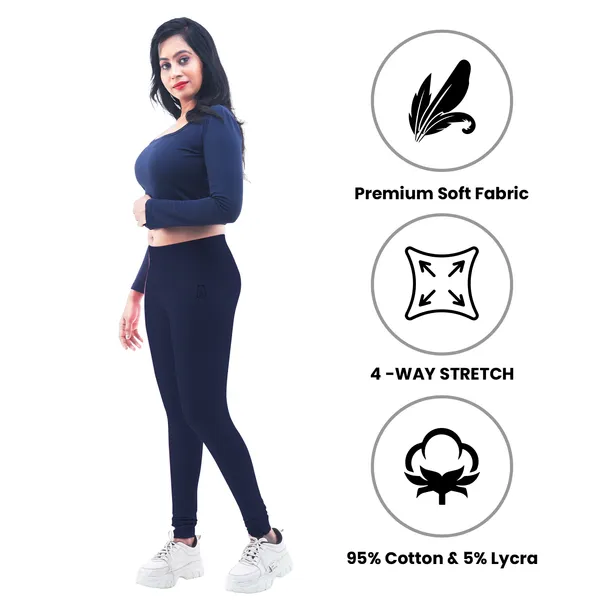 Bigtees_Women'S_Cotton_Churidar_Full_Length_Leggings_|_Stretchable_&_Comfortable_|_Sizes_L_To_10Xl