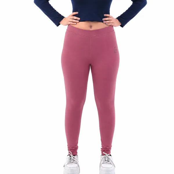 Dusty_Pink_Churidar_Leggings_Cotton_For_Women