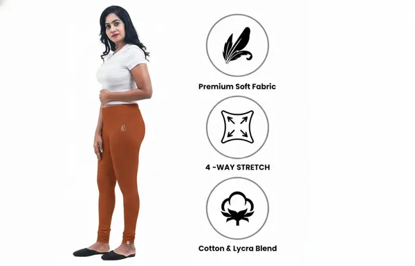 Bigtees_Women'S_Cotton_Churidar_Full_Length_Leggings_|_Stretchable_&_Comfortable_|_Sizes_L_To_10Xl