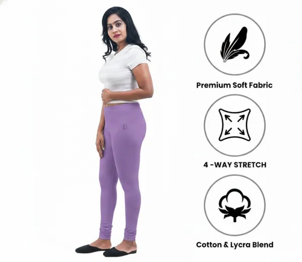 Bigtees_Women'S_Cotton_Churidar_Full_Length_Leggings_|_Stretchable_&_Comfortable_|_Sizes_L_To_10Xl
