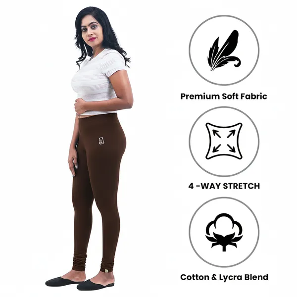 Lite_Coffee_Brown_Churidar_Leggings_Cotton_For_Women
