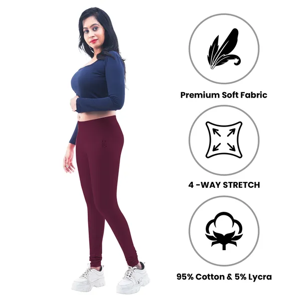 Bigtees_Women'S_Cotton_Churidar_Full_Length_Leggings_|_Stretchable_&_Comfortable_|_Sizes_L_To_10Xl