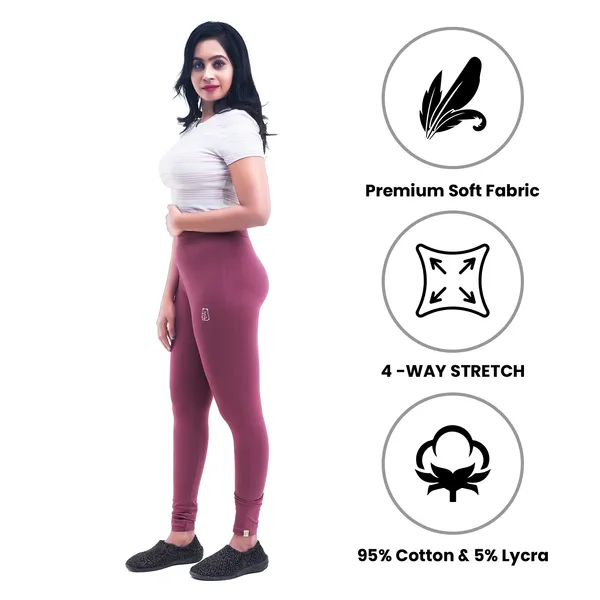 Bigtees_Women'S_Cotton_Churidar_Full_Length_Leggings_|_Stretchable_&_Comfortable_|_Sizes_L_To_10Xl