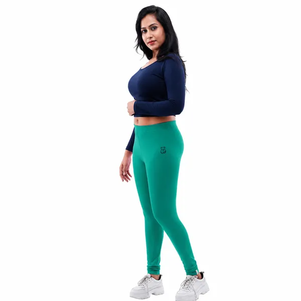 Ramar_Green_Churidar_Leggings_Cotton_For_Women