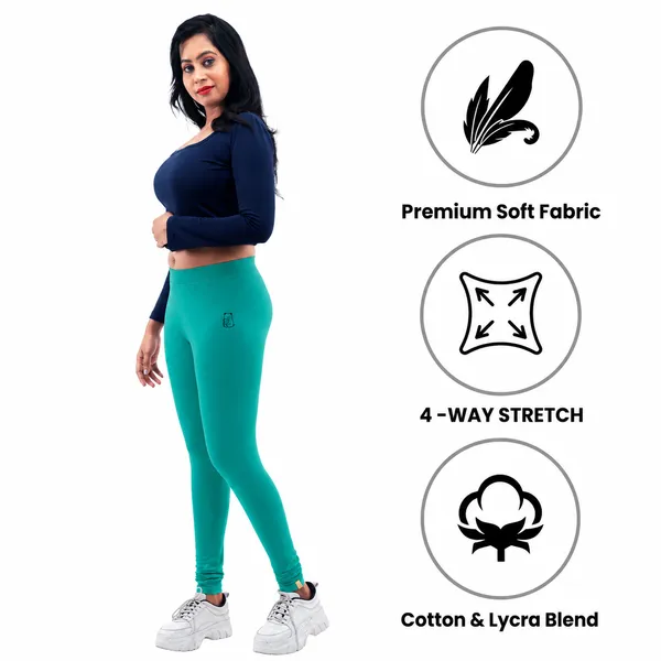 Ramar_Green_Churidar_Leggings_Cotton_For_Women