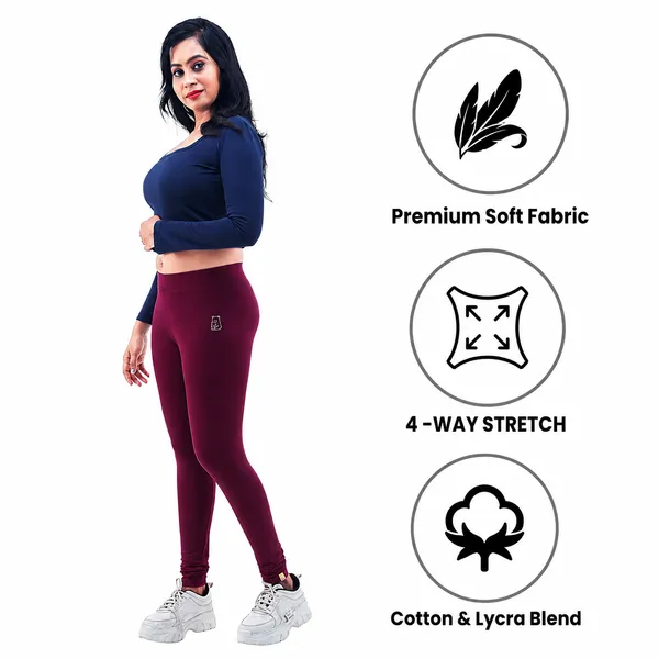 Bigtees_Women'S_Cotton_Churidar_Full_Length_Leggings_|_Stretchable_&_Comfortable_|_Sizes_L_To_10Xl